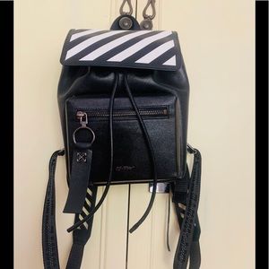 Off-White Black Vegan Leather Backpack